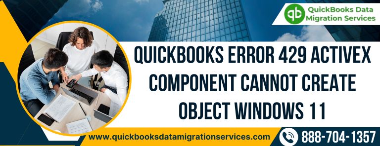 Quickbooks Error 429 ActiveX Component Cannot Create Object